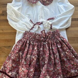 Lily Rose Pink Floral and Paisley Kids Skirt Set